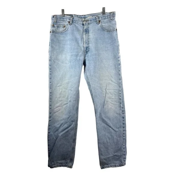 Vintage Levi’s Light Wash 505 Regular Fit Straight Leg Denim Jeans W36 L32 - Picture 1 of 10